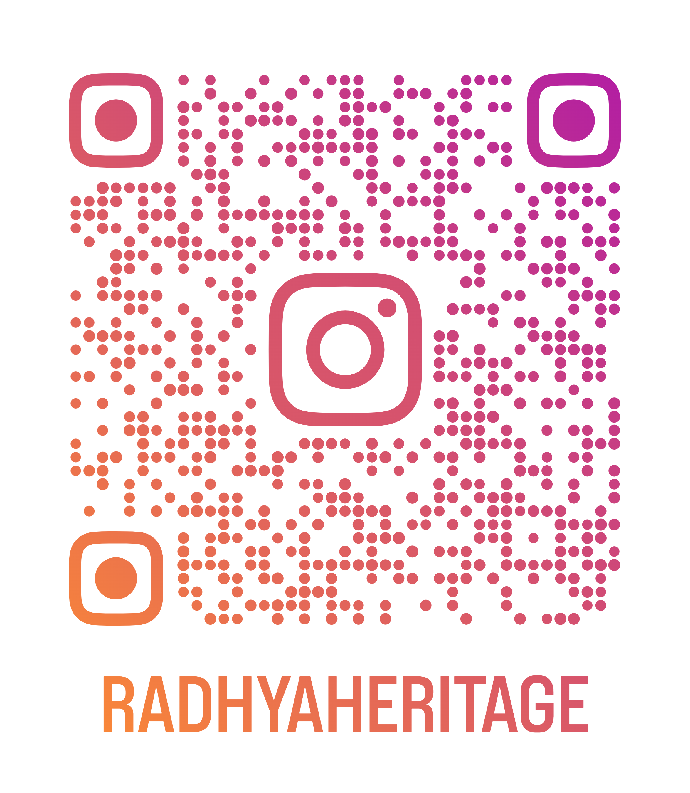 Instagram QR code for Radhya Heritage